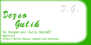 dezso gulik business card
